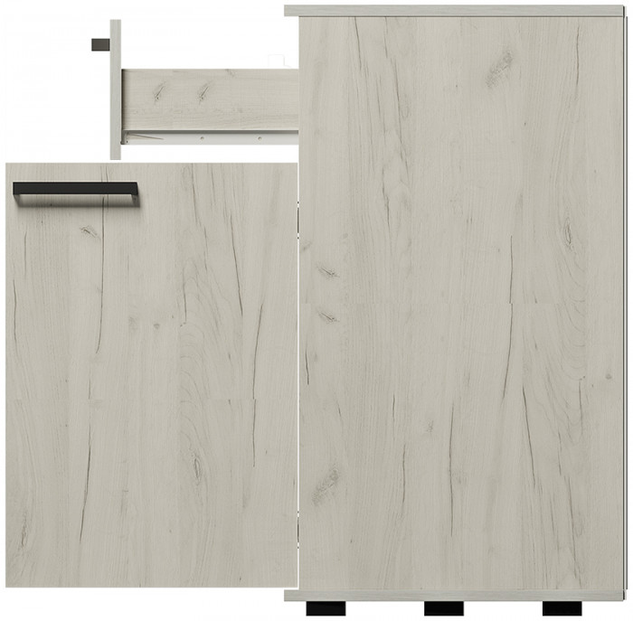 Комод "Стандарт №4" NEW (1200х828х460) дуб крафт белый