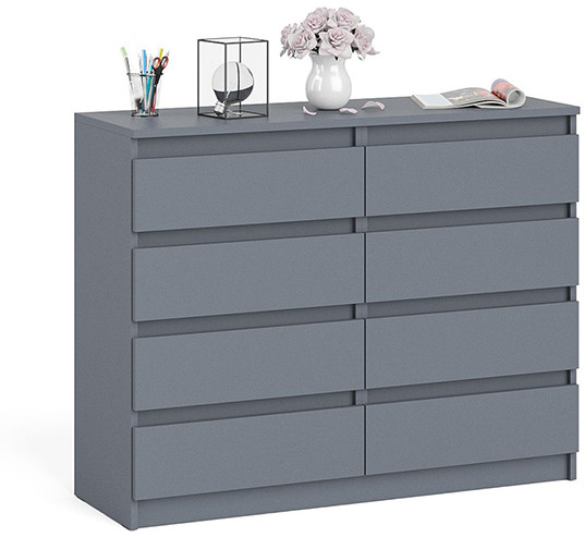 Мори Комод МК1200.8, цвет графит, ШхГхВ 120,4х41х94 см.