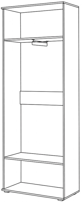 Куба Шкаф для одежды 13.136, цвет дуб сонома/белый премиум, ШхГхВ 79,8х38,3х210,6 см.