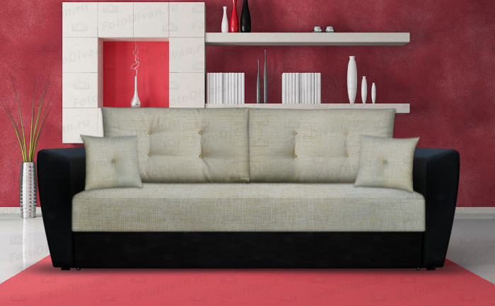 Диван еврокнижка Амстердам 160 рогожка бежевая