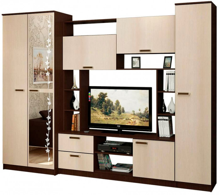 Гостиная "Флора" (2700х2100х540) венге/лоредо