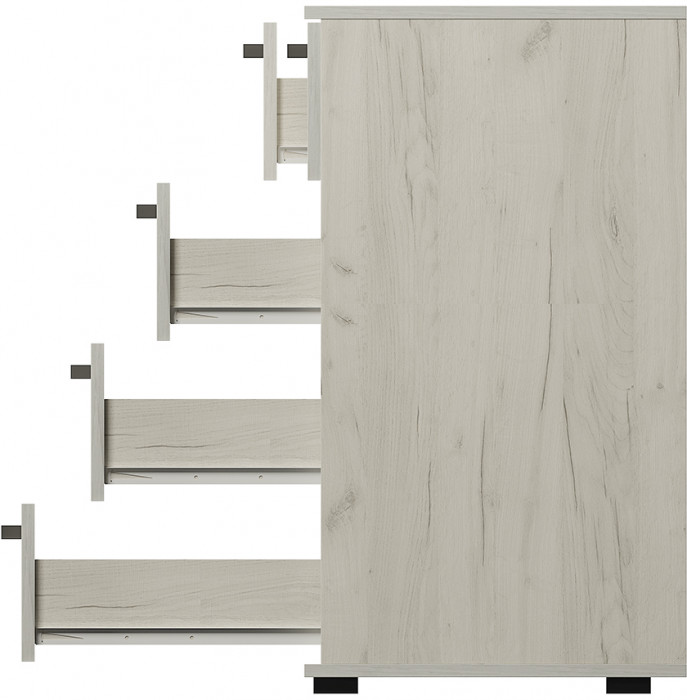 Комод "Стандарт №5" NEW (800х828х460) дуб крафт белый