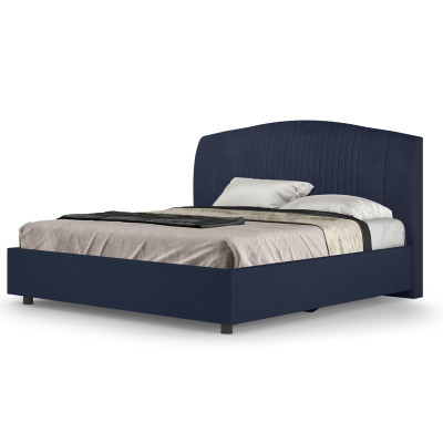 Кровать-12М с подъемным основанием 1600 темно-синяя