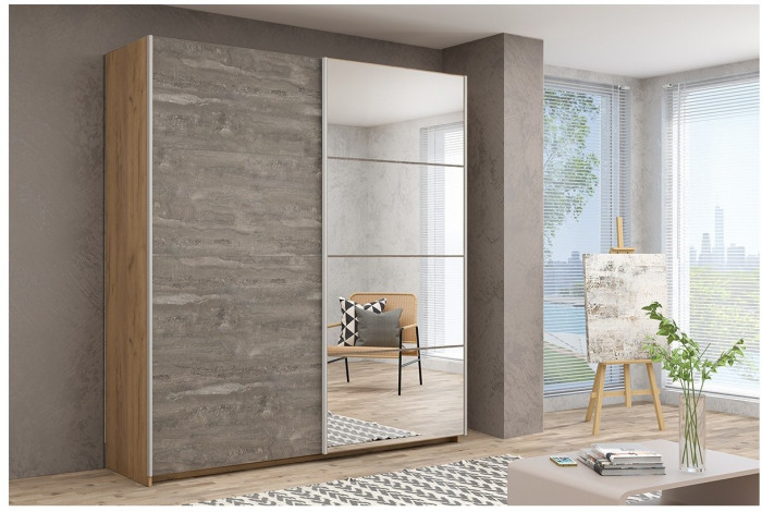 Шкаф-купе Иннэс-5 2000 Ф1/Ф2, Бодега светлый