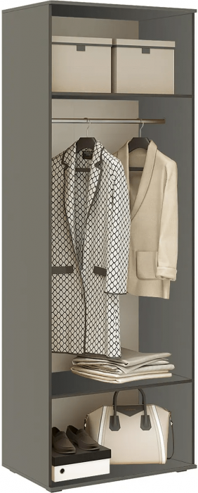 Норд Шкаф двухстворчатый 800 + Антресоль 800 Дуб Крафт белый