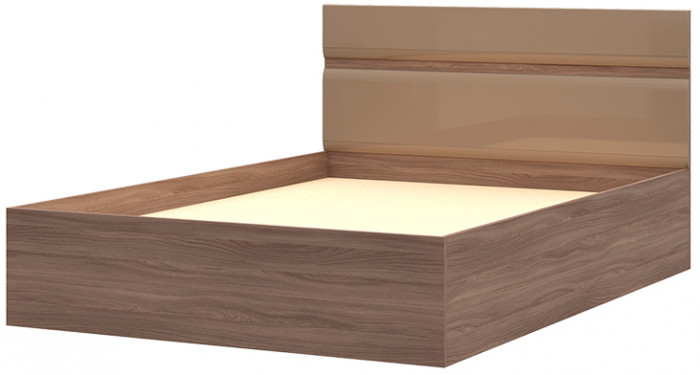 Вегас Кровать 1,4 1452х900х2032 шимо темн/кофе с молоком