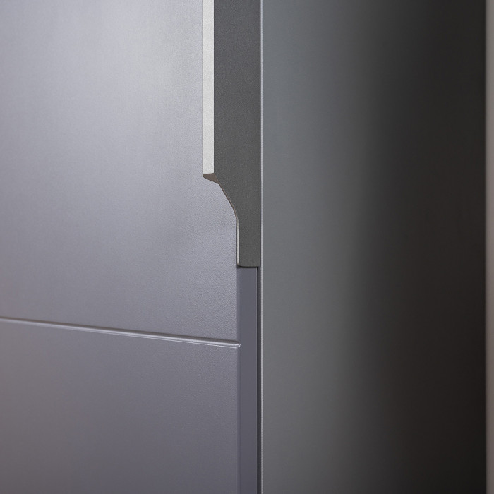 Октава Прихожая 42, серый графит/дуб крафт золотой/фасады МДФ серый графит