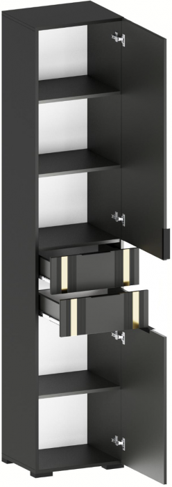 Модульная Прихожая Эмэ, набор №4, Графит/Графит золото, Simple 27