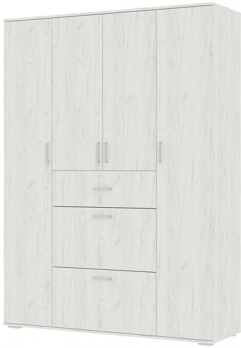 НЕЛЬСОН ШК 03 (СОЛО-3) Шкаф (1,600х2,200х0,500) дуб крафт белый/дуб крафт белый