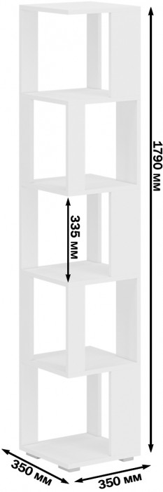 Стеллаж СВК 3 шт., цвет дуб сонома/белый, ШхГхВ 105х35х179 см.(дуб сонома 2 шт. + белый 1 шт.)