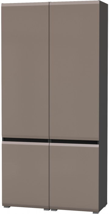 Сидней 13.200 Шкаф 2 штуки, корпус: антрацит/фасады: МДФ веллюто капучино