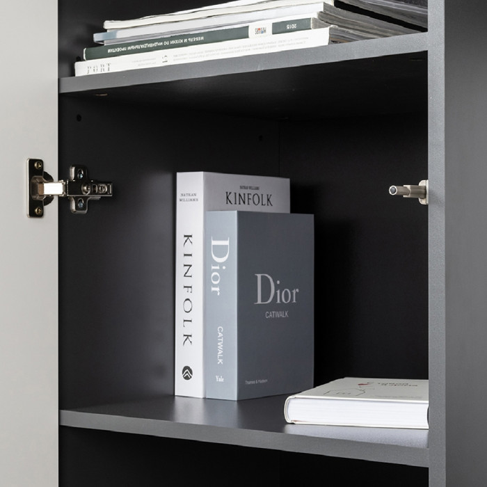 Сидней 13.200 Шкаф 2 штуки, корпус: антрацит/фасады: МДФ веллюто капучино