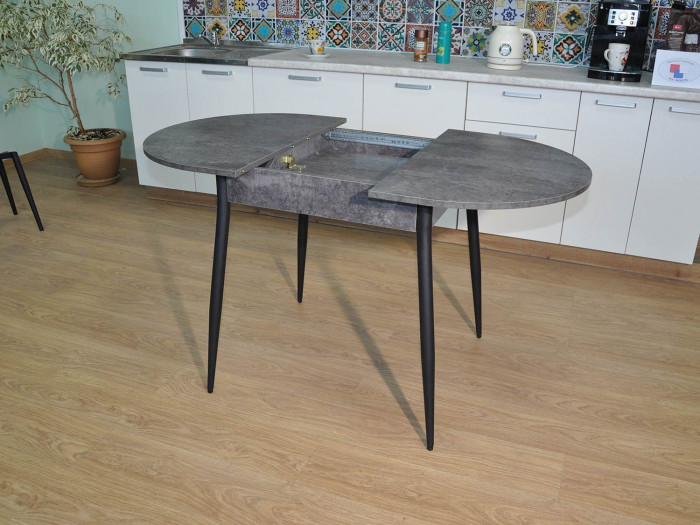 Обеденная группа Стиль-1 / Стул Х 4 шт. / Цемент темный/черный / бид 15