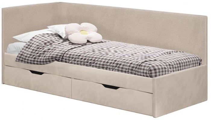 Кровать односпальная "Лео" КР-49 Белый/Крем