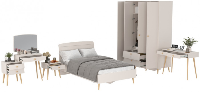 Афина Спальня 34-1200, кашемир серый