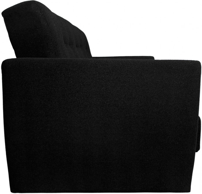 Раскладной диван-кровать, прямой, книжка, цвет черный, Лира 140х190