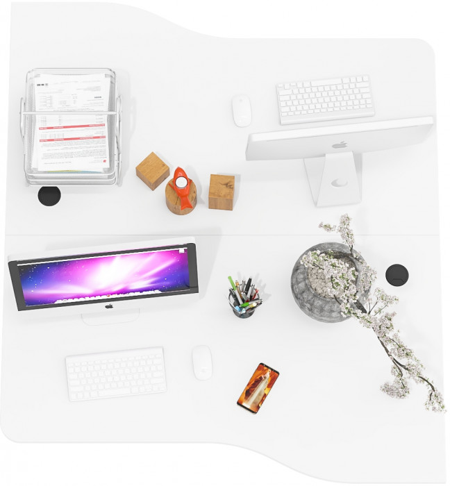 Два стола письменных С-МД-1-04, венге/белый шагрень