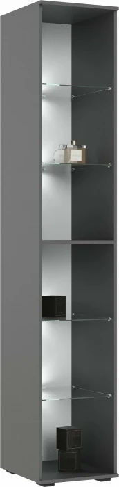 Норд Шкафы 800 + Пенал-стекло 400, Графит