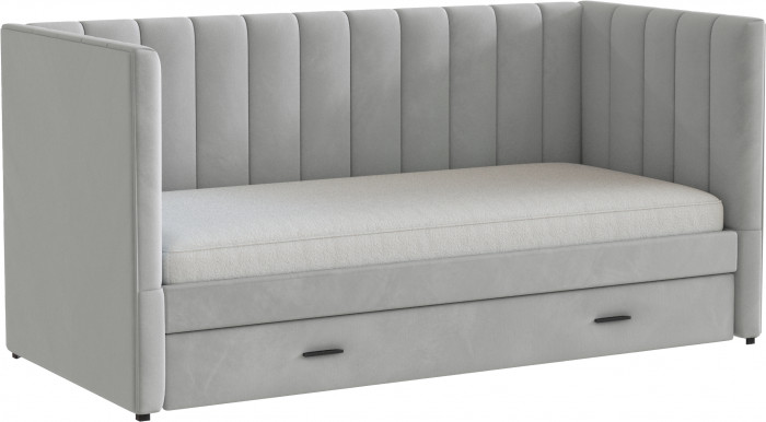 Подростковая кровать "Нега" с бортами (интерьерная), Светло-серый