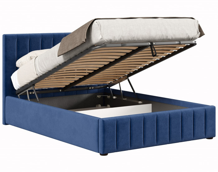 Кровать с подъёмным механизмом 1800 Верона, темно-синий
