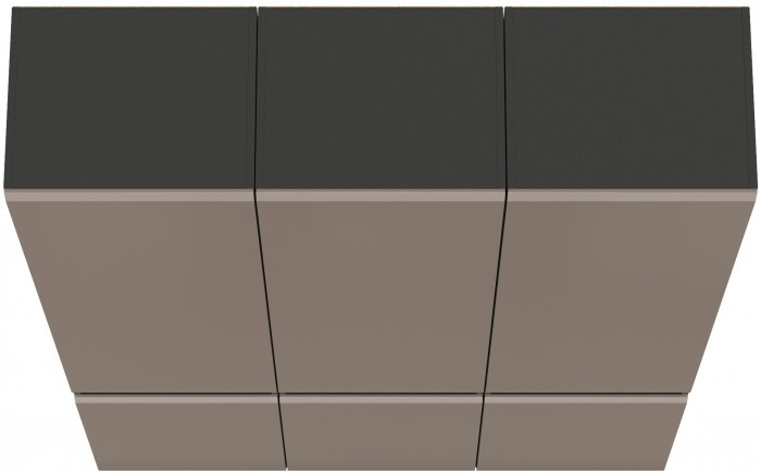 Сидней 13.200 Шкаф 3 штуки, корпус: антрацит/фасады: МДФ веллюто капучино