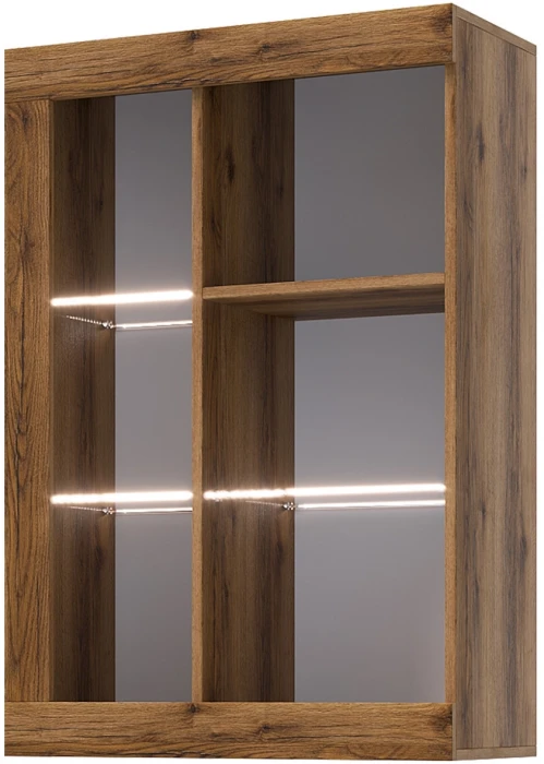 Прага Модульная Гостиная, вариант №3, Дуб Делано/Черный глянец