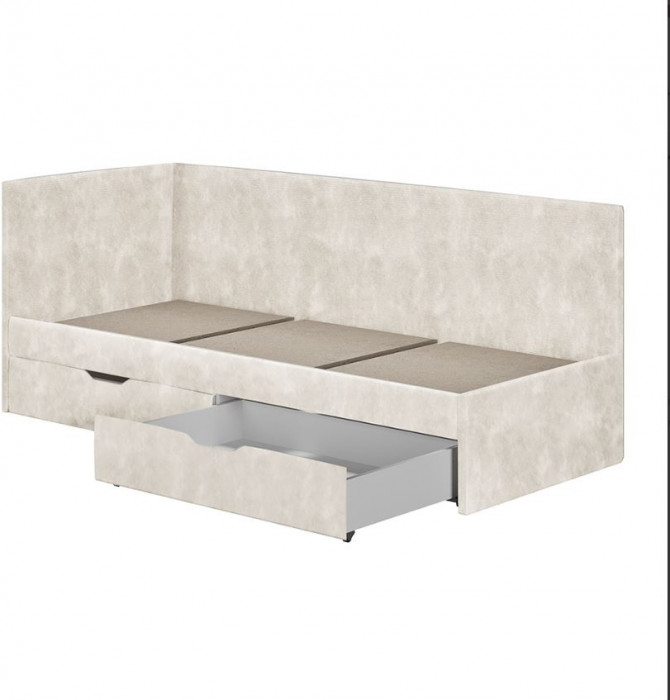 Кровать односпальная "Лео" КР-49 Белый/Мокко