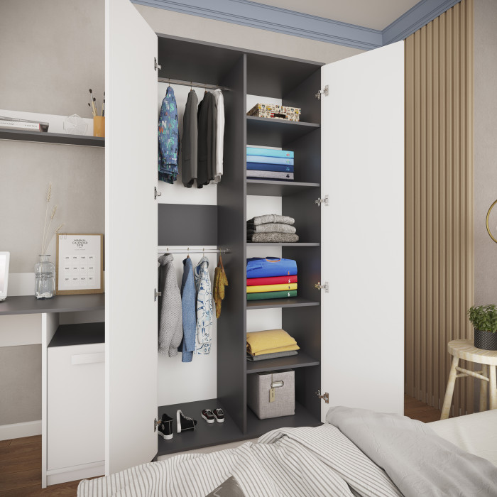 Подростковая Кэнди, композиция 2, графит/белый