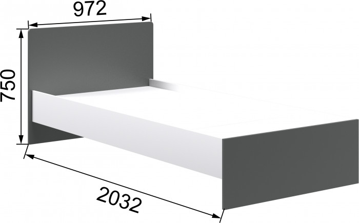 Подростковая Кэнди, композиция 2, графит/белый