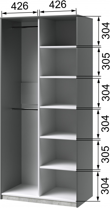 Подростковая Кэнди, композиция 2, графит/белый
