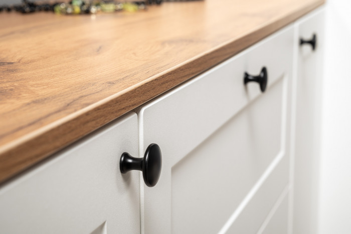 Остин 16.221 Комод + 16.221 Комод + 16.221 Комод, белый шагрень/серый графит/дуб крафт золотой