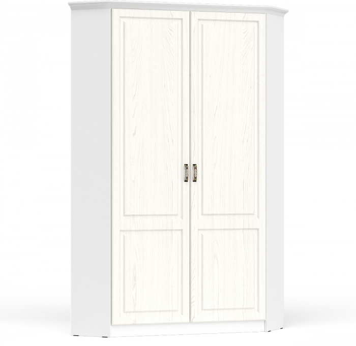 Ливерпуль Шкаф для одежды 13.124 с карнизом, ясень ваниль/белый