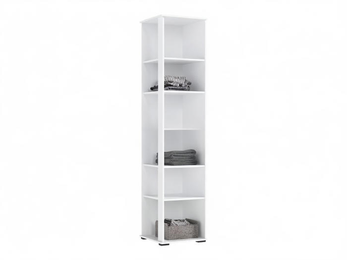 Норд Пенал угловой (Белый глянец, Белый)