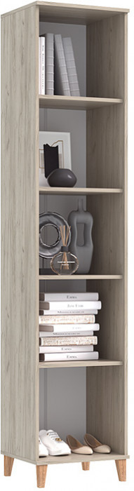 Пенал закрытый Ирис, Крафт серый/Кашемир