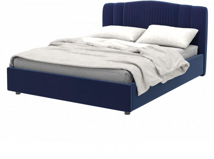 Кровать-12М с подъемным основанием 1800 темно-синяя