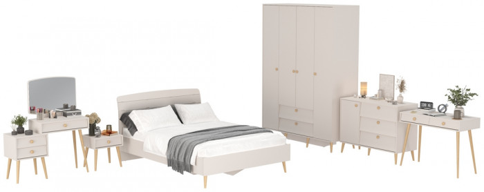 Афина Спальня 35-1400, кашемир серый