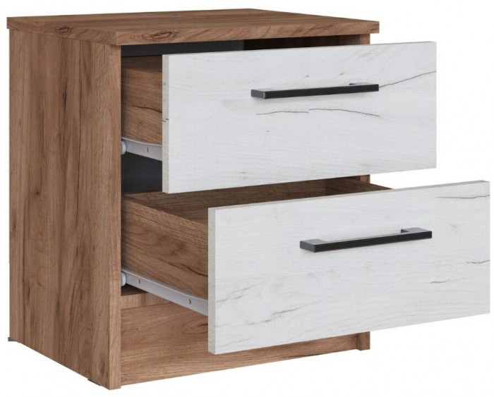 Вегас Тумба прикроватная дуб крафт табачный/дуб крафт белый