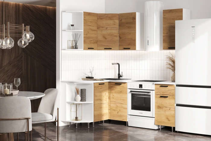 ЛДСП Кухня Рио NEW 2,0х1,3м дуб крафт (антарес)