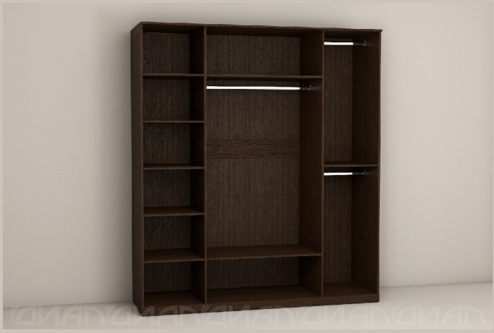 Кэт-4 Шкаф 4 створки/Зеркало (Венге)