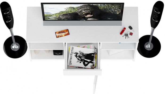 Мори Тумба ТВ МТВ1204.1, цвет белый, ШхГхВ 120,4х41х73 см.