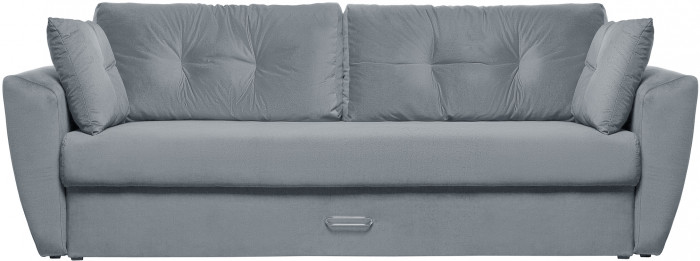 Диван еврокнижка Амстердам 160 ЛЮКС 12 ВЕЛЮР СЕРЫЙ