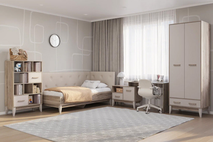 Кровать Скандика КР-09 1,2м, Дуб смоки