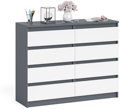 Мори Комод МК1200.8, графит/белый