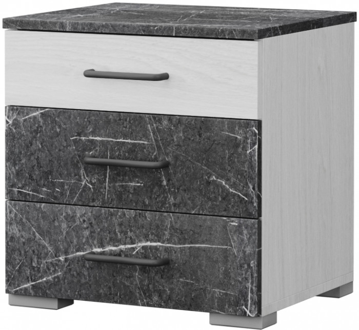 Спальня Теана, набор 2, Дуб крафт серый/МДФ светло-серый