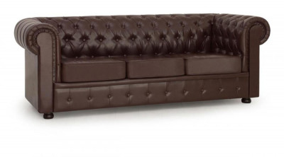 Диван Честер 3- х местный, коричневый
