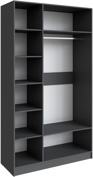 Шкаф Мадрид (1,3) с зеркалом, Графит серый