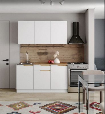 кухня Мирра 1,5 NEW белый/белый