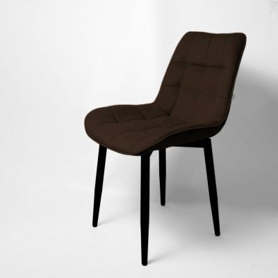 Стул &quot;Бостон&quot; черный матовый Velutto 24 шоколад