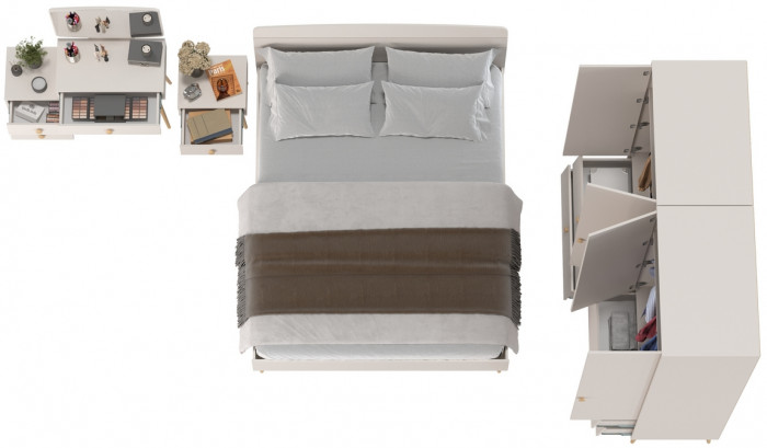 Афина Спальня 36-1600, кашемир серый