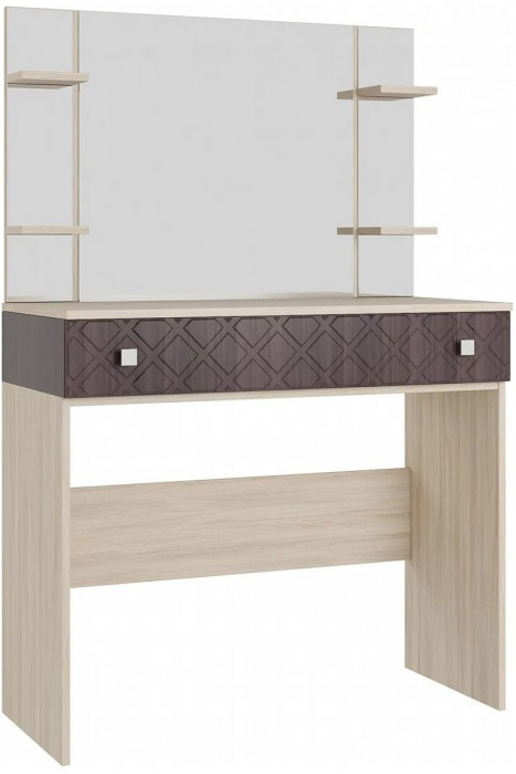 Модульная спальня Николь, композиция 1, Ясень Шимо/Лиственница темная